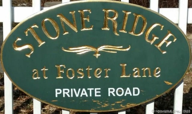 view of community sign