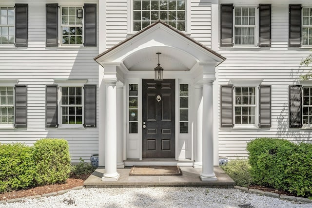 view of doorway to property