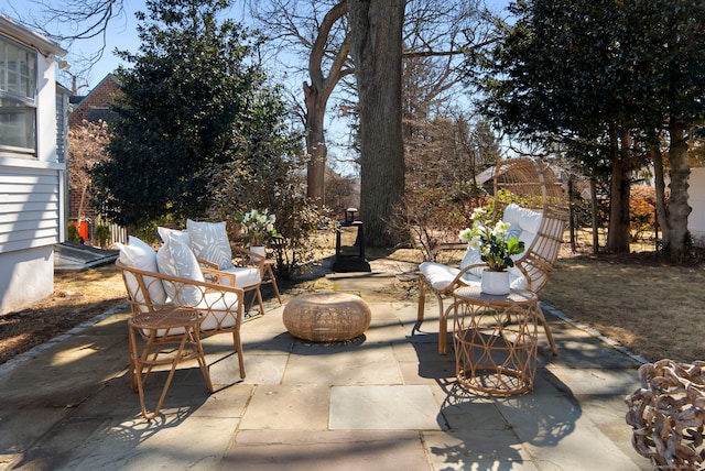 view of patio with fence