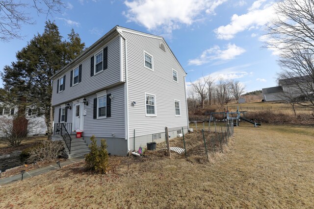 50 Dean Rd, New Milford, CT 06776 - view of property exterior featuring a lawn
