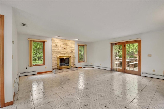 101 Langford Ln, East Hartford, CT 06118 - unfurnished living room with baseboard heating and healthy amount of natural light