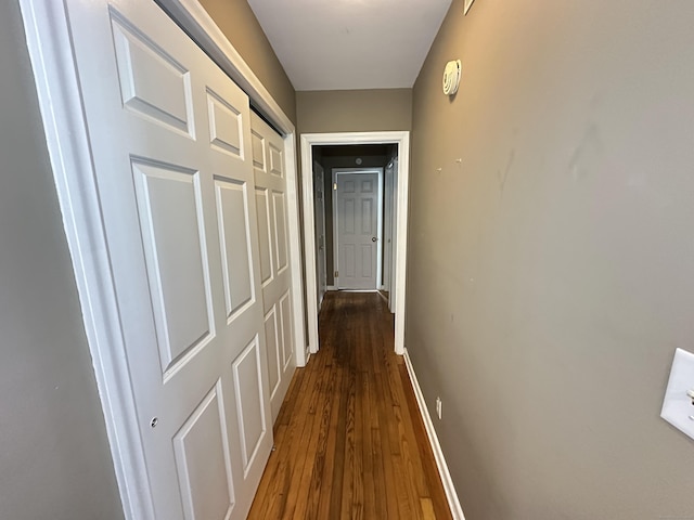 159 Tom Swamp Rd, Hamden, CT 06518 - hall featuring dark wood-type flooring and baseboards