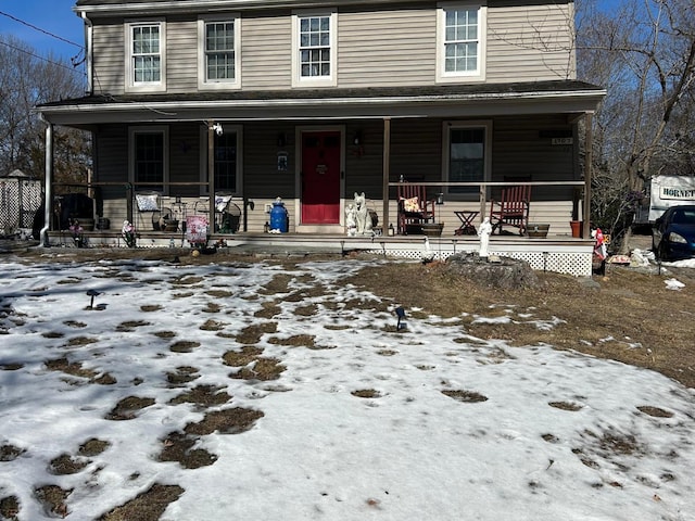 view of front facade with a porch