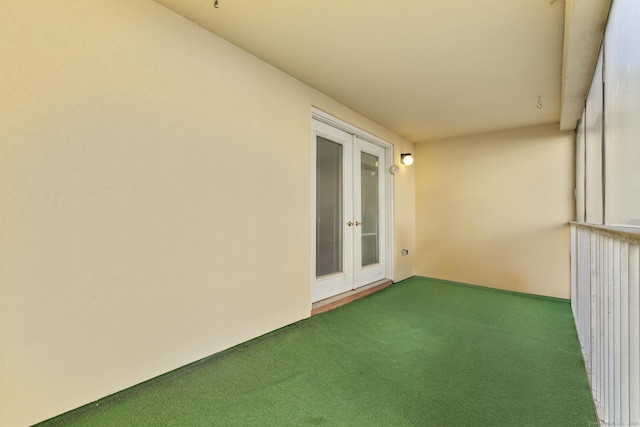 interior space featuring french doors