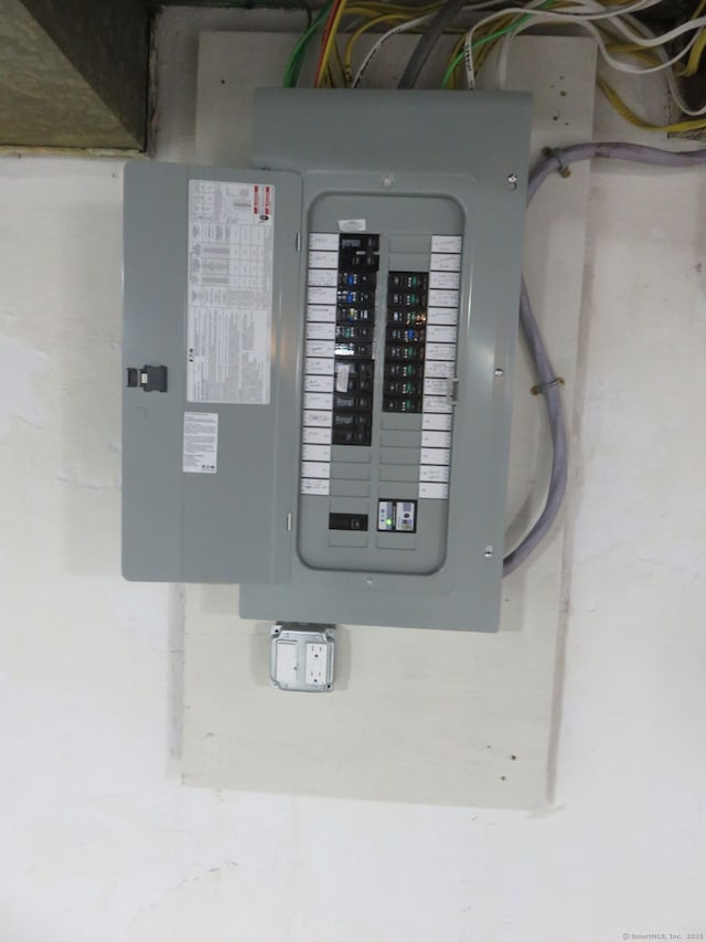 324 Maple St, Branford, CT 06405 - utility room featuring electric panel