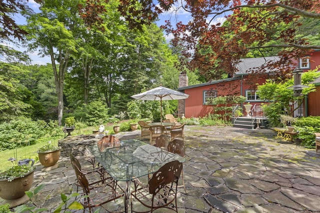 view of patio / terrace featuring outdoor dining area