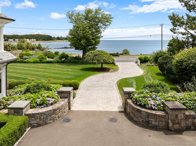 260 Hillspoint Rd, Westport, CT 06880 - surrounding community featuring a water view and a lawn