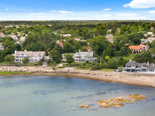 260 Hillspoint Rd, Westport, CT 06880 - drone / aerial view featuring a residential view and a water view