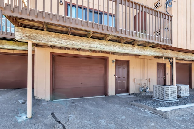 garage with driveway