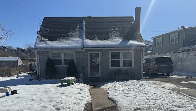 view of front of home with fence