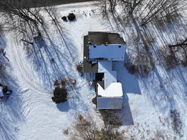 view of snowy aerial view