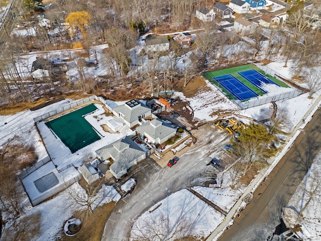 view of snowy aerial view