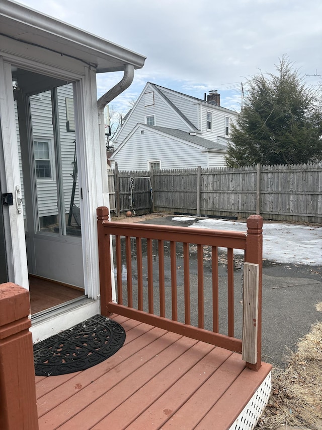 deck with fence