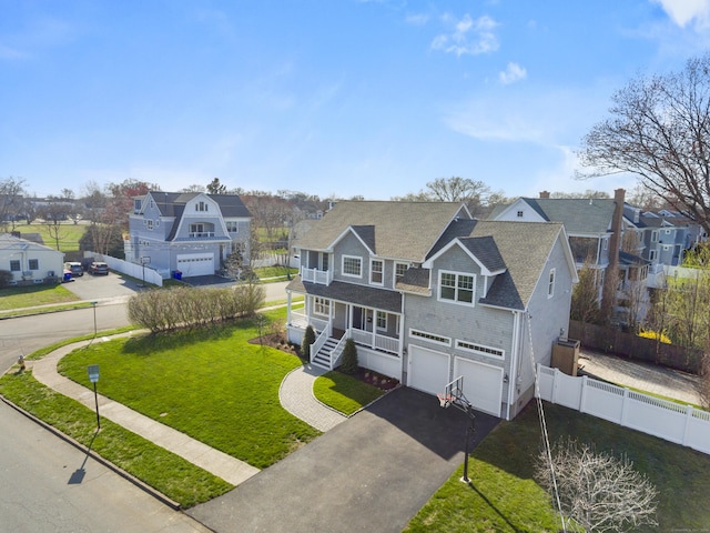 aerial view of residential area