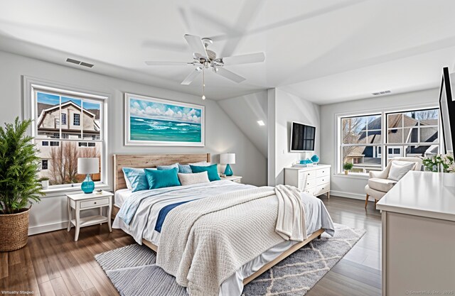 430 Edward St, Fairfield, CT 06824 - bedroom featuring wood finished floors and a ceiling fan