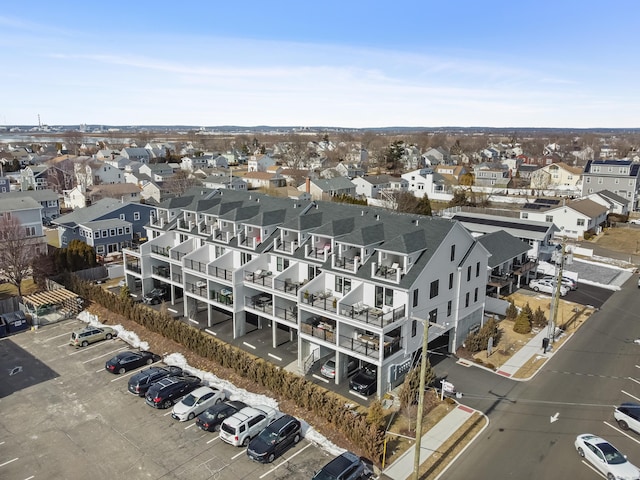 aerial view with a residential view