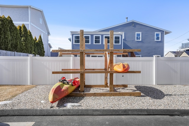 view of playground with a fenced backyard