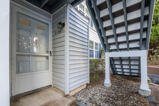 view of doorway to property