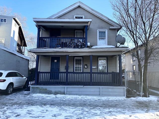 view of front of home featuring a porch