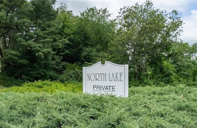 view of community sign