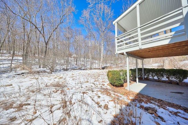 view of snowy yard