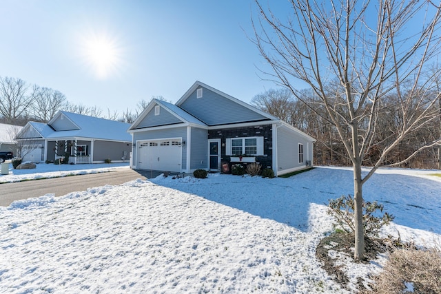 view of front of property with an attached garage