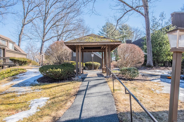 view of property's community featuring a gazebo