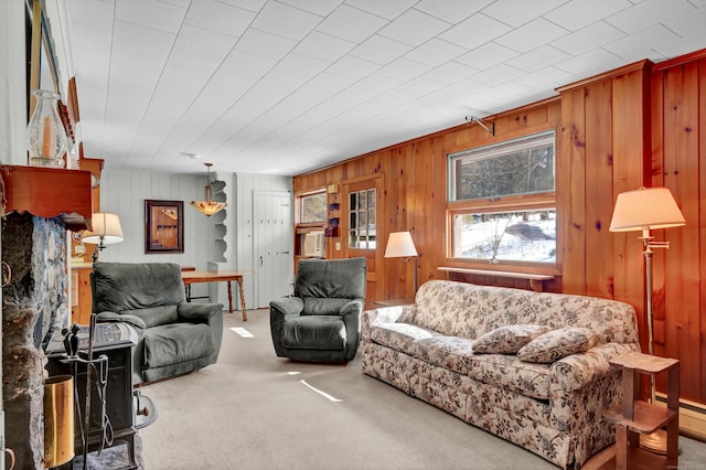 view of carpeted living room