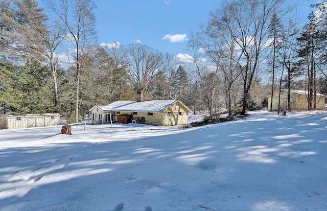 view of snowy yard