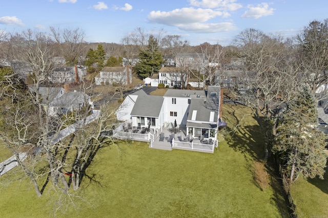 bird's eye view featuring a residential view