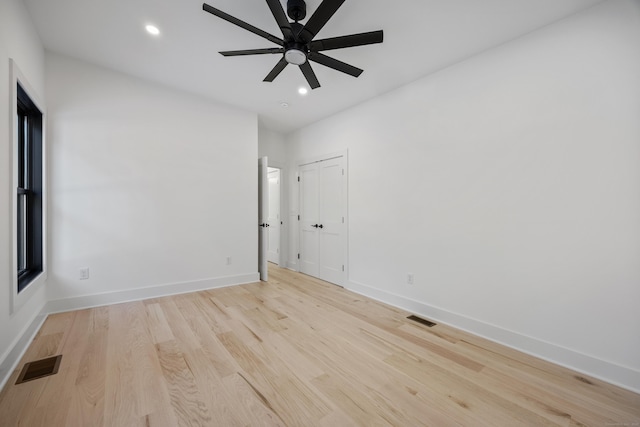 1600 S Main St, Cheshire, CT 06410 - unfurnished room featuring recessed lighting, baseboards, visible vents, and light wood finished floors