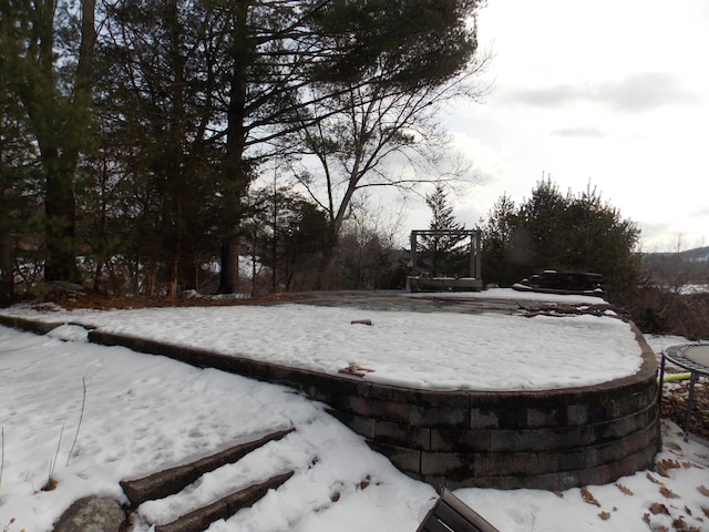 view of snowy yard