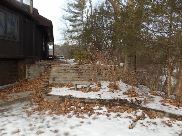 view of snowy yard