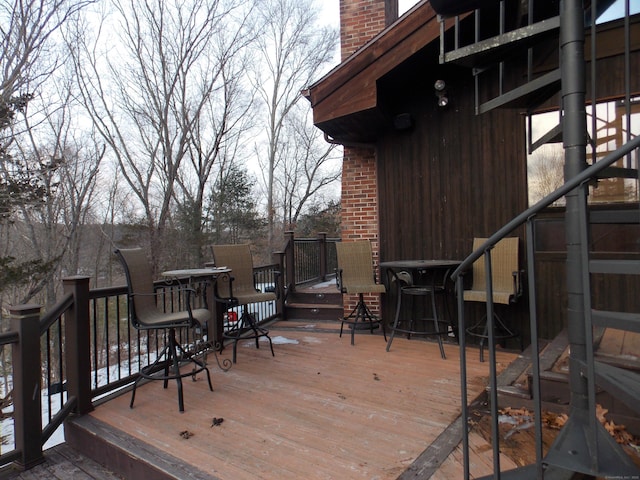 view of wooden terrace