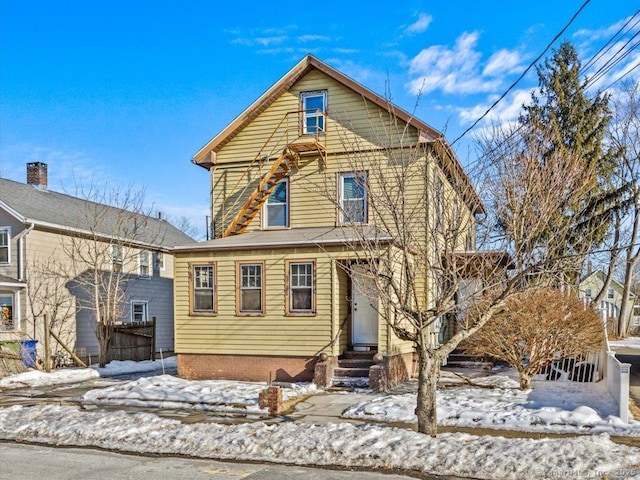 view of front of home with entry steps