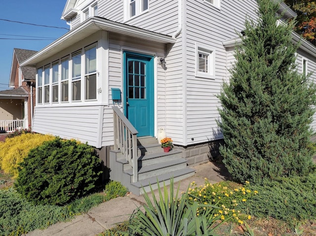 view of doorway to property