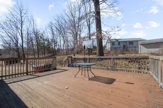 view of wooden terrace