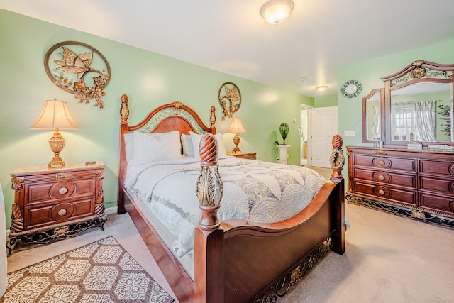 bedroom with carpet floors