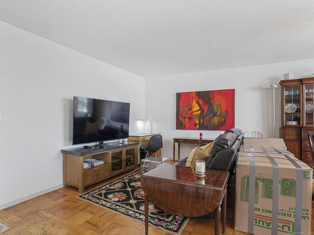 living room with baseboards