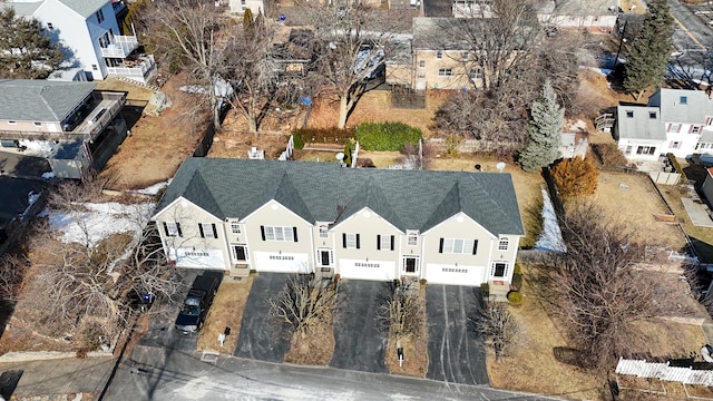 drone / aerial view with a residential view