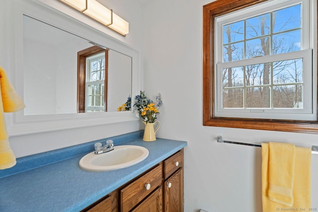 bathroom with vanity