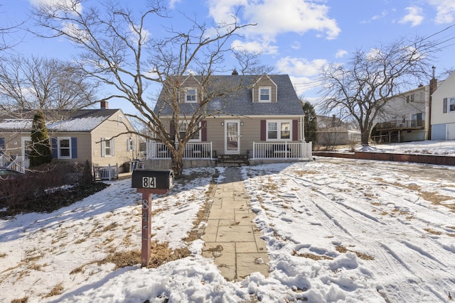 view of front of home featuring covered porch