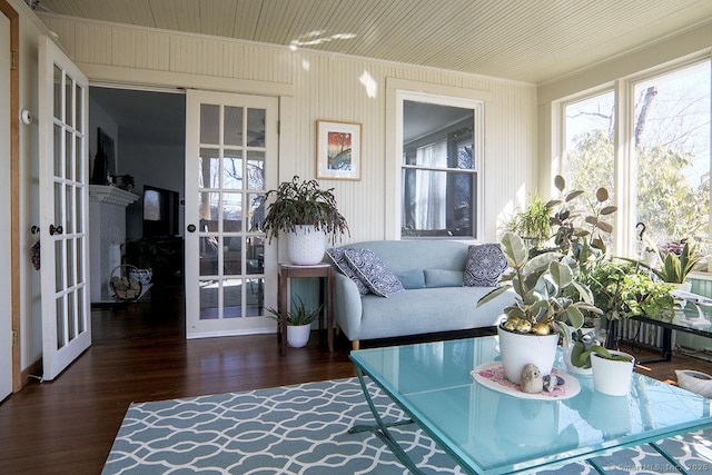 view of sunroom