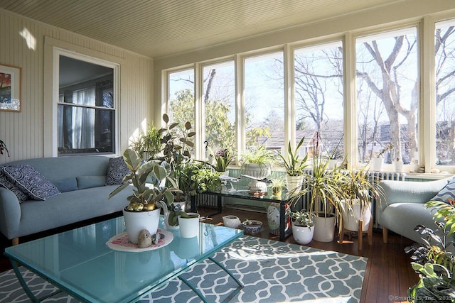 view of sunroom