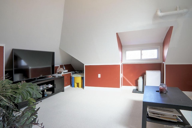 home office featuring carpet flooring