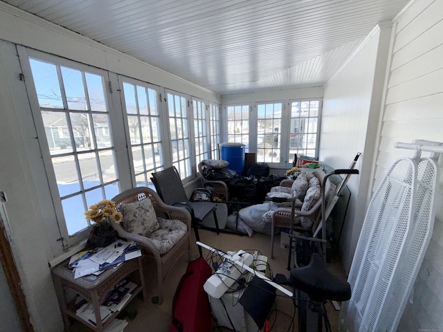 view of sunroom