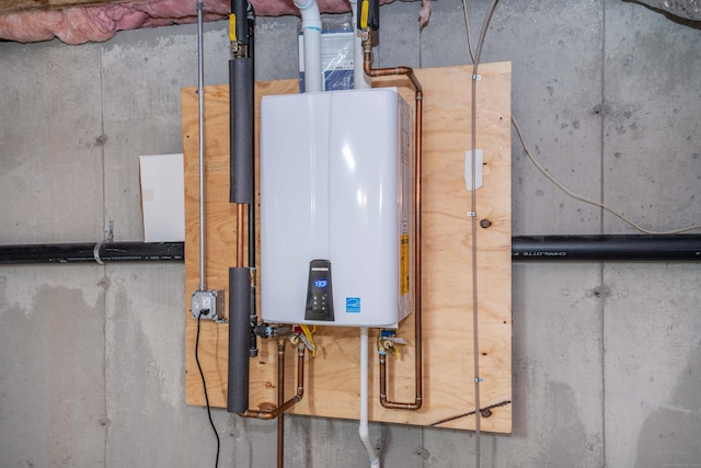 utilities featuring tankless water heater