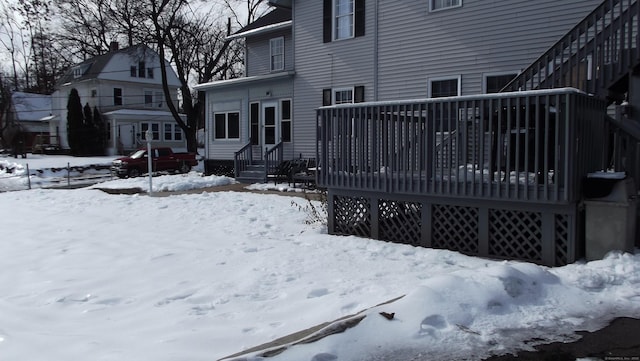 exterior space with a wooden deck