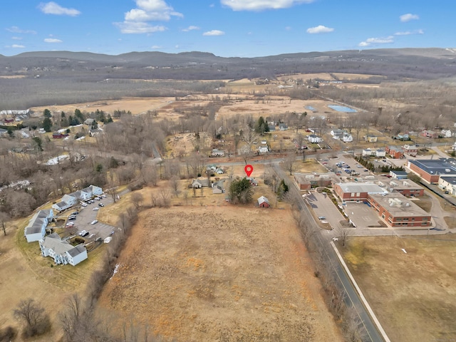 aerial view featuring a mountain view