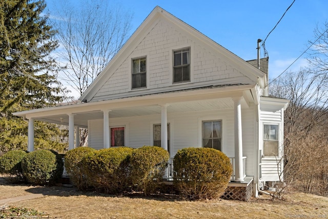 view of front of house featuring covered porch